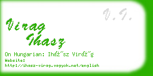 virag ihasz business card